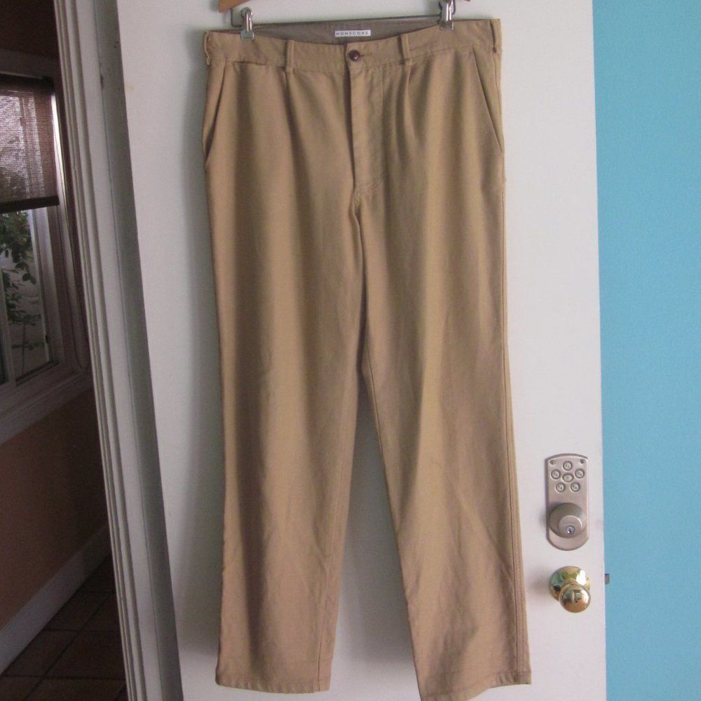 Homecore “Ontario" Mens Relaxed Fit Cotton Pants Size 36 Unworn 12" Rise 31" Ins